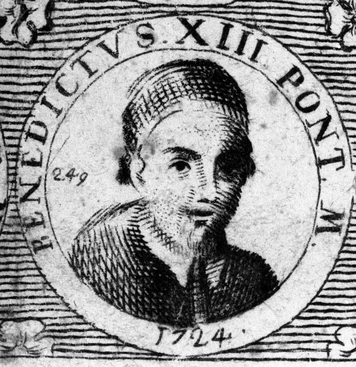 Portrett av paven (1724-1730) Benedikt XIII (1649-1730). av Unknown artist