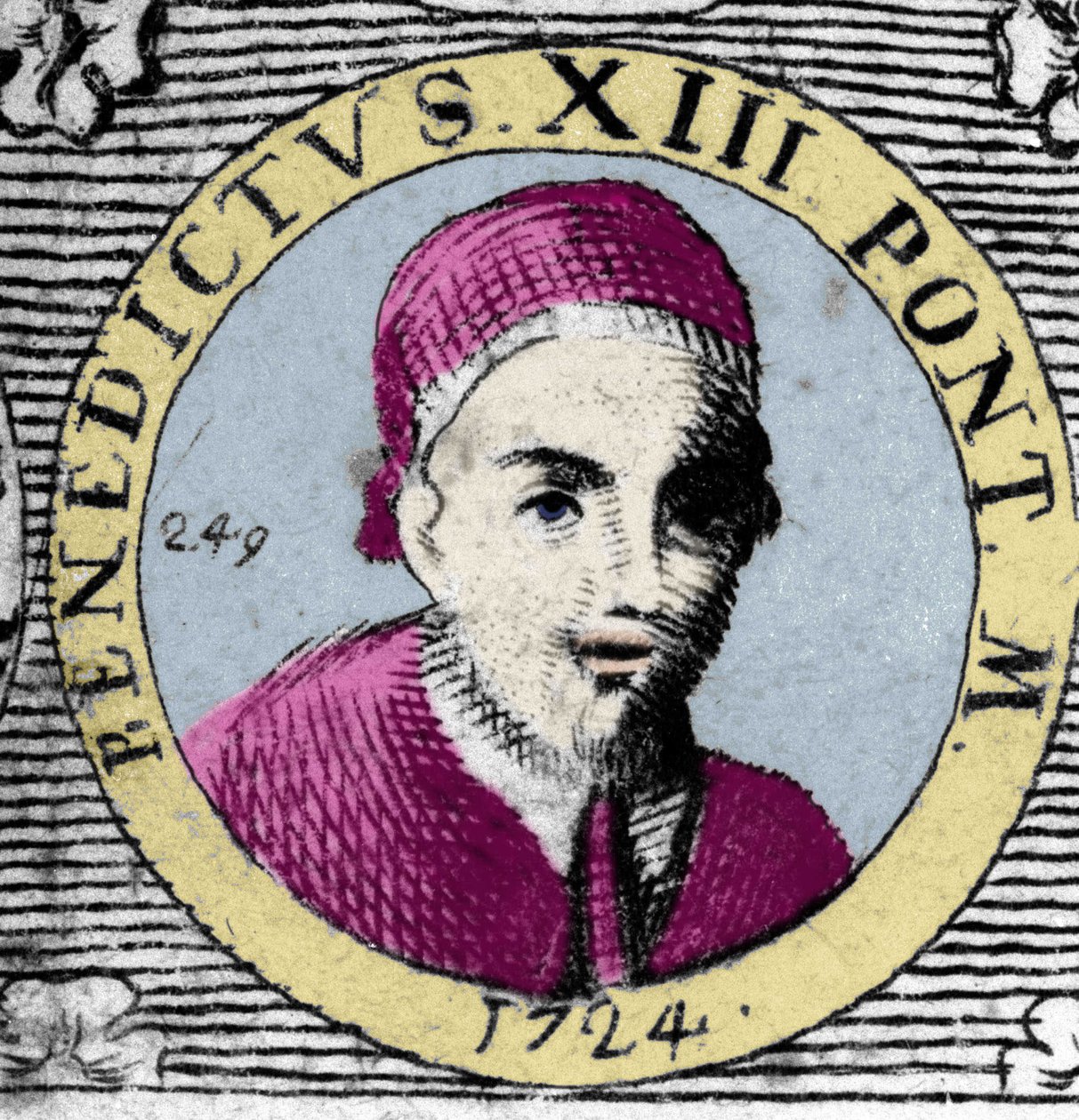 Portrett av paven (1724-1730) Benedikt XIII (1649-1730). av Unknown artist