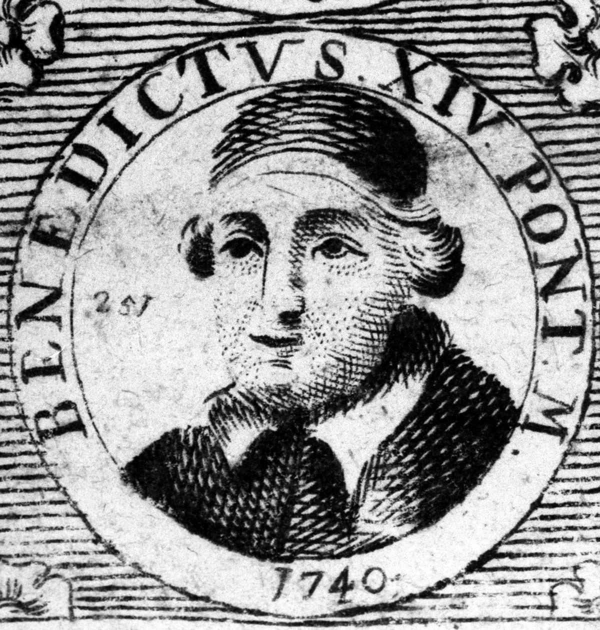 Portrett av paven (1740-1758) Benedikt XIV (1675-1758). av Unknown artist