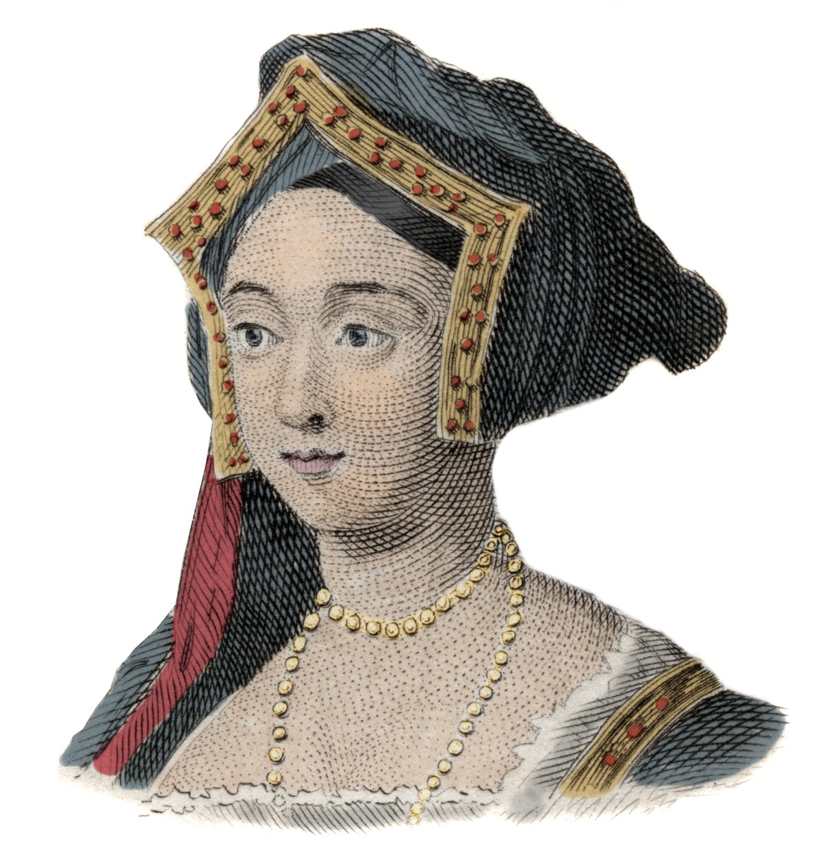 Portrett av dronningen av England Jane (Jeanne) Seymour (1509-1537), kone til Henry VIII av Unknown artist