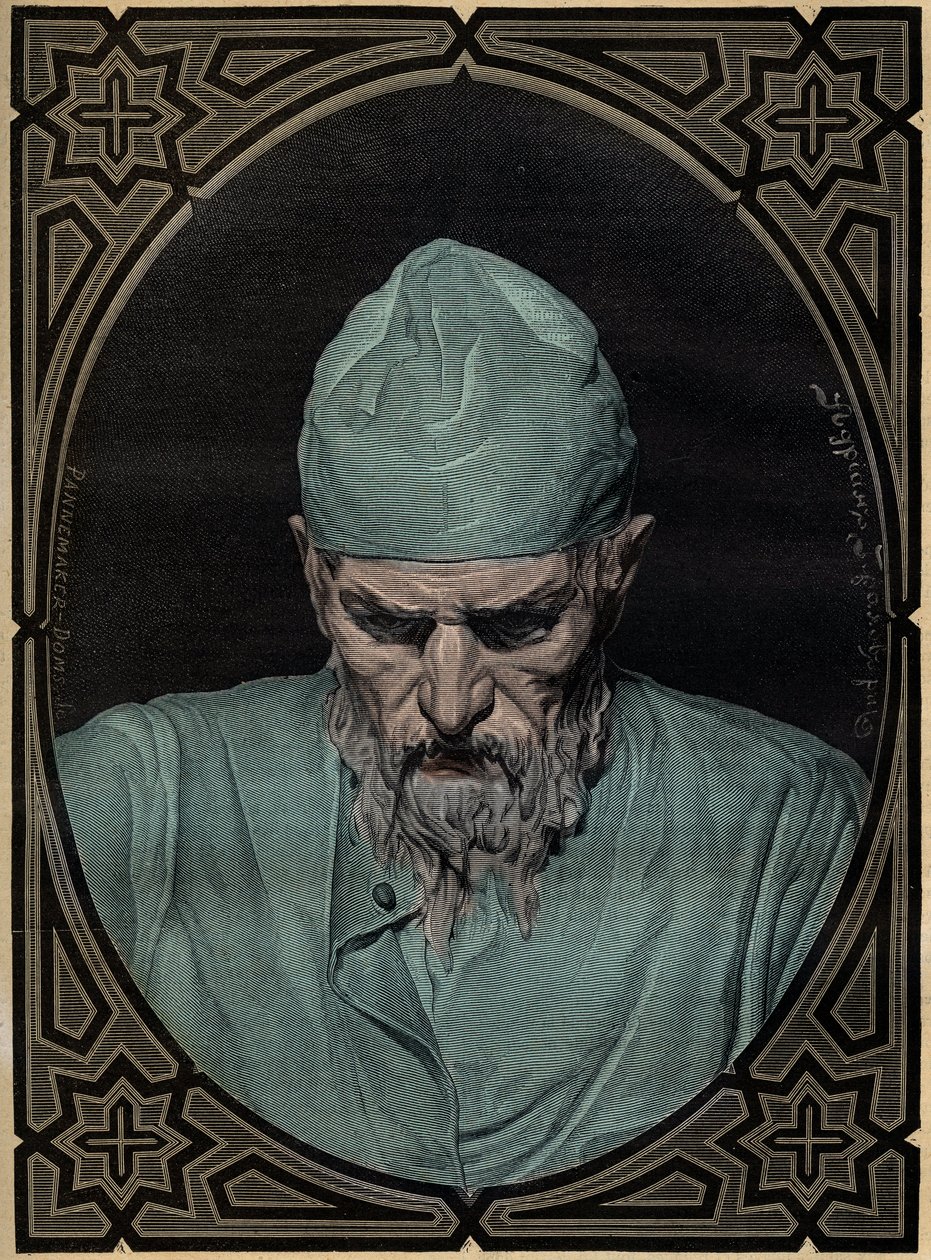 Portrett av tsaren Ivan IV den grusomme (1530-1584) - gravering av Unknown artist