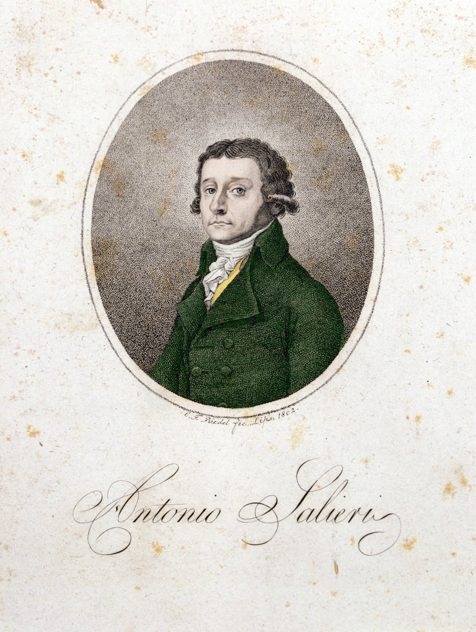 Portrett av komponisten Antonio Salieri (1750 - 1825). av Unknown artist