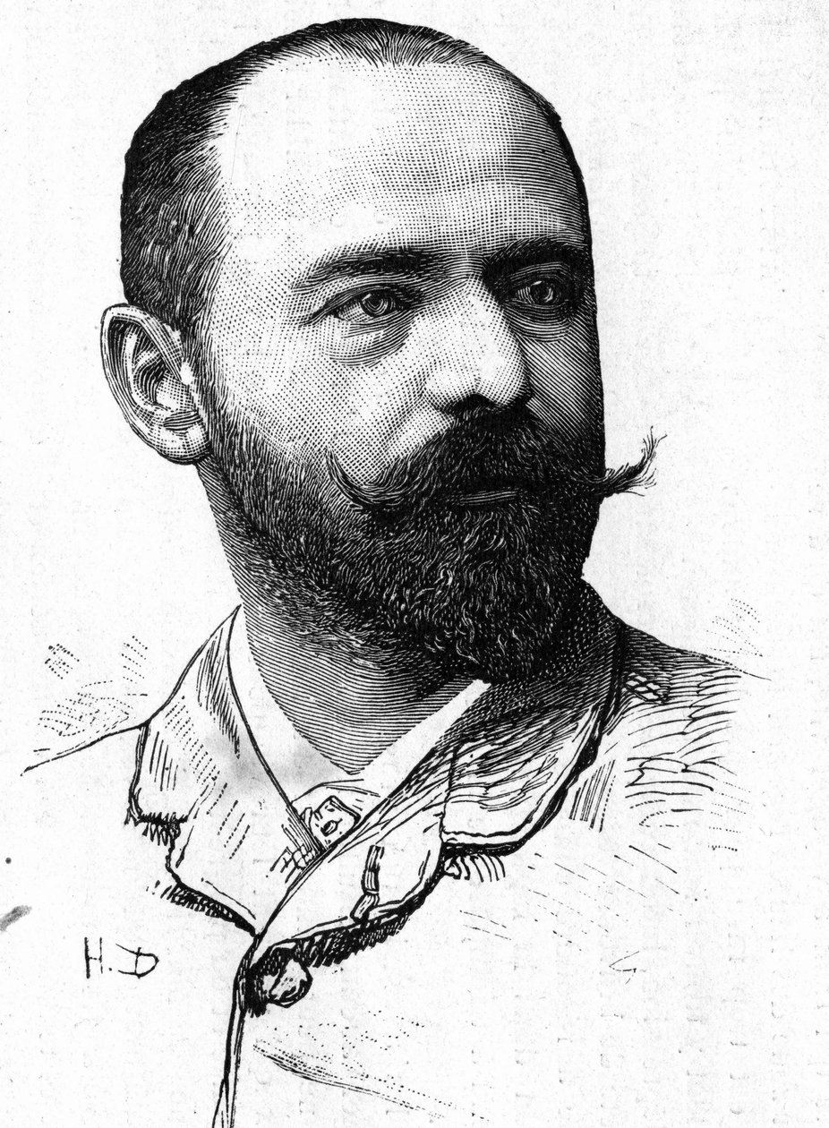 Portrett av den dramatiske forfatteren Alfred Hennequin (1842-1887). av Unknown artist