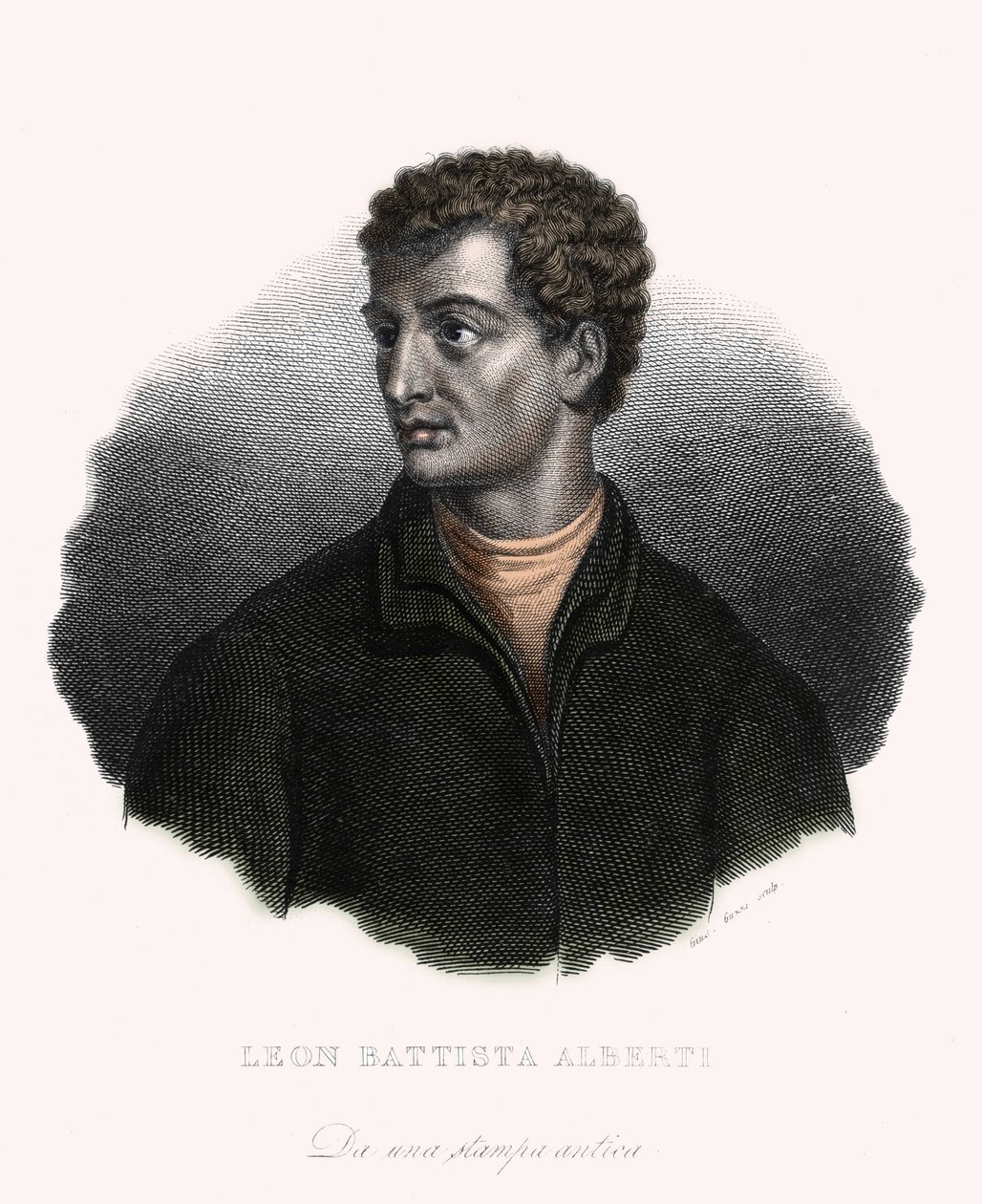 Portrett av filosofen, den italienske humanistiske arkitekten Leon Battista Alberti (1406-1472). av Unknown artist