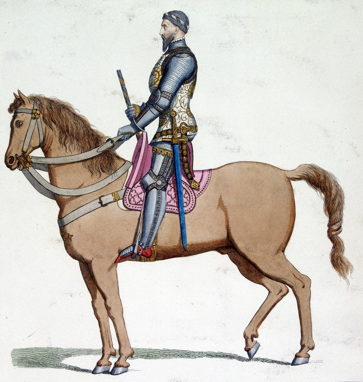 Portrett på hesten til Bernabo Visconti (1319-1385), Lord of Milano. av Unknown artist