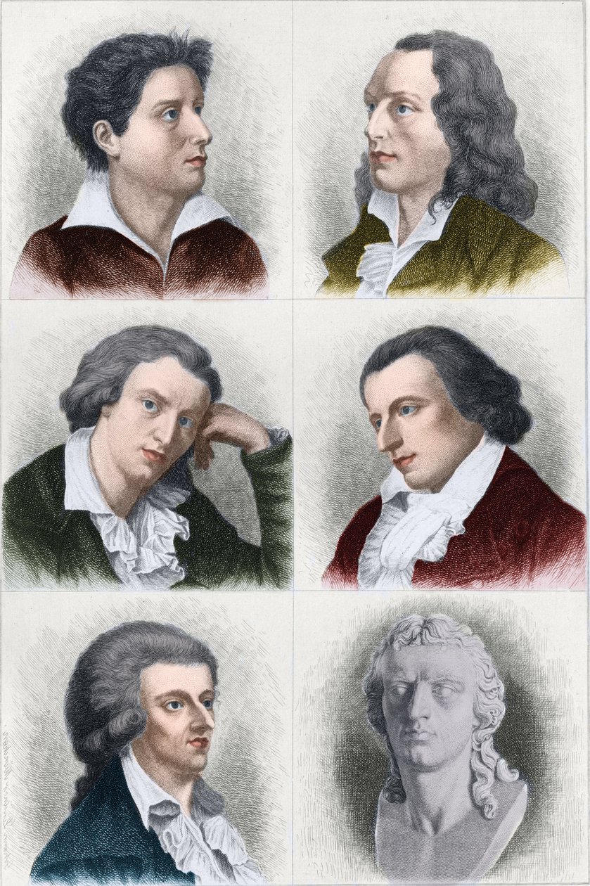 Portretter av Friedrich von Schiller (1759-1805), tysk poet og forfatter. av Unknown artist