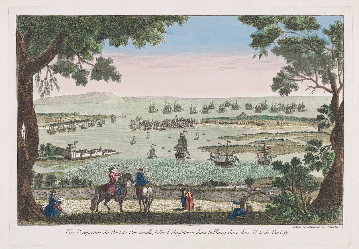 Portsmouth, England på 1700-tallet. av Unknown artist