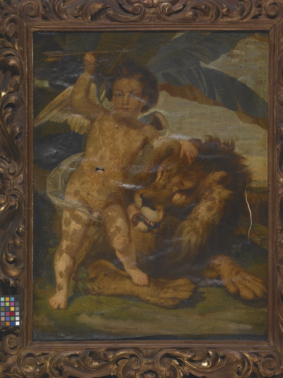 Power Of Love Over Strength (olje på lerret) av Unknown artist
