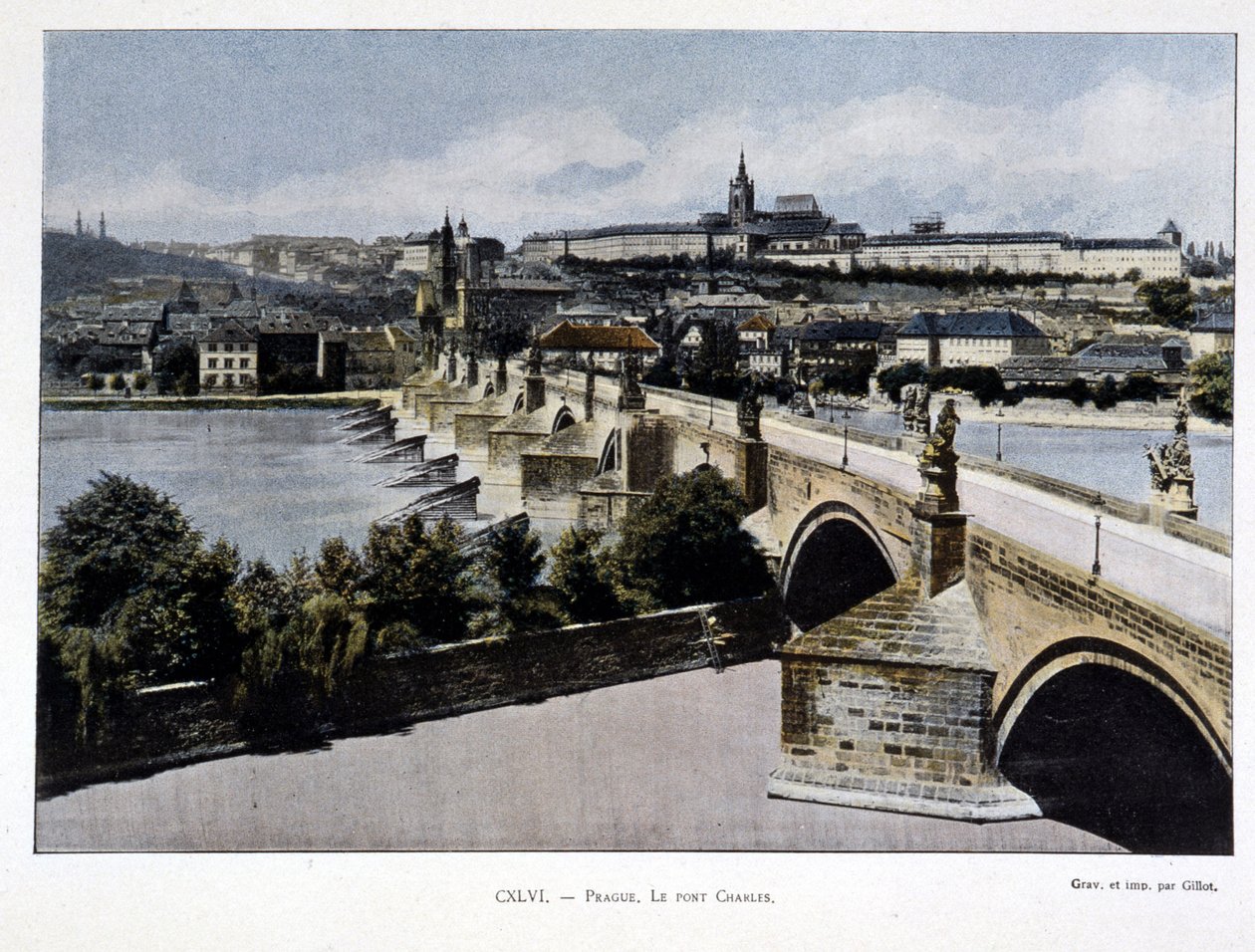 Praha, Karlsbroen, sent på 1800-tallet av Unknown artist