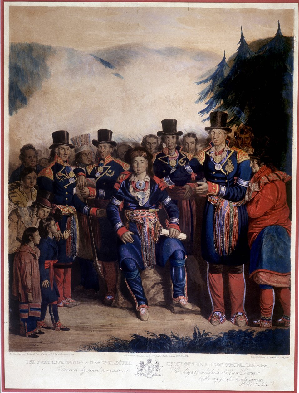 Presentasjon av den nyvalgte Huron-stammen av Unknown artist