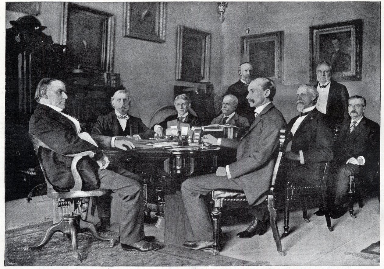 President McKinley and his Cabinet in the White House av Unknown artist