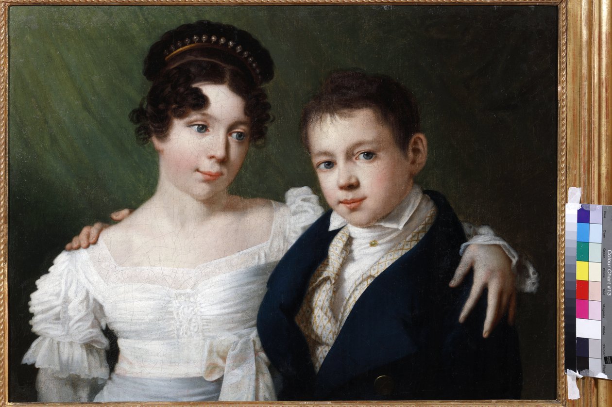 Prins Albert (1809-1872) og hans søster prinsesse Alexandrine (1803-1892) av Preussen av Anonym. Olje på lerret, slutten av 1810-årene. Statens museum for A.S. Pushkin, Moskva av Unknown artist