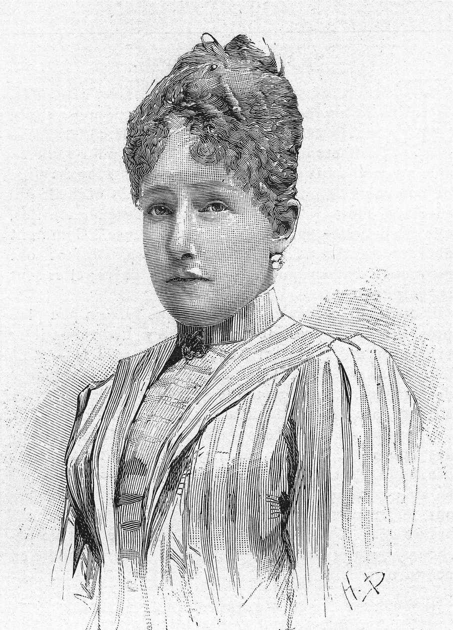 Prinsesse Stephanie av Belgia (1864 - 1945), datter av Leopold II av Belgia, kone til Rodolph av Habsburg. av Unknown artist