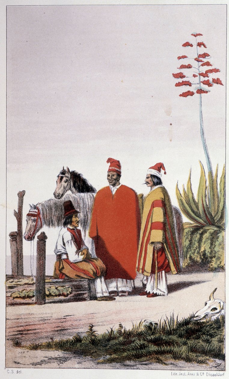 Private og landsmenn, Buenos Aires - i "" Første svenske jordomseiling "" av Skogman Carl Johan Alfred, red. Stockhlom, Adolf Bonnier av Unknown artist