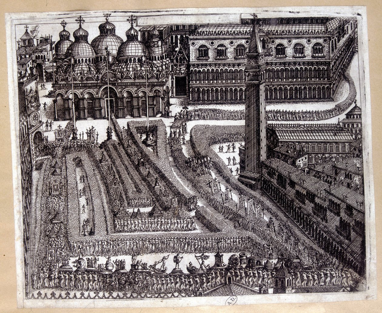 Prosesjon i Venezia på 1600-tallet av Unknown artist