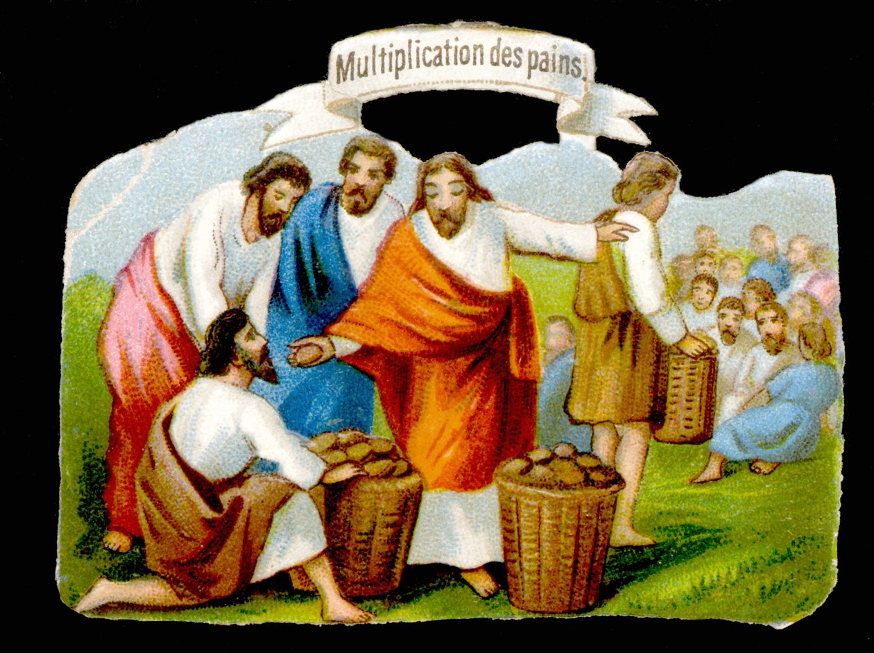Formering av brød. 1800-talls kromolitografi av Unknown artist