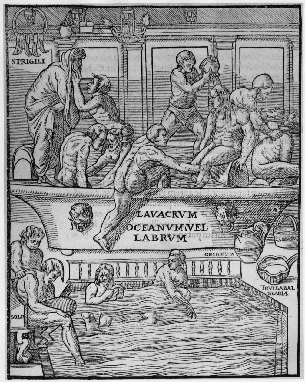Offentlige bad - i "Jerome Mercury" av Arte Gymanastica av Unknown artist