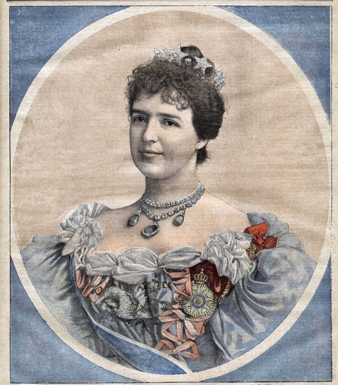 Dronning Mary - Amélie av Portugal (1865-1951), født prinsesse av Orleans, kone til kong Charles I. (1863-1908) av Unknown artist