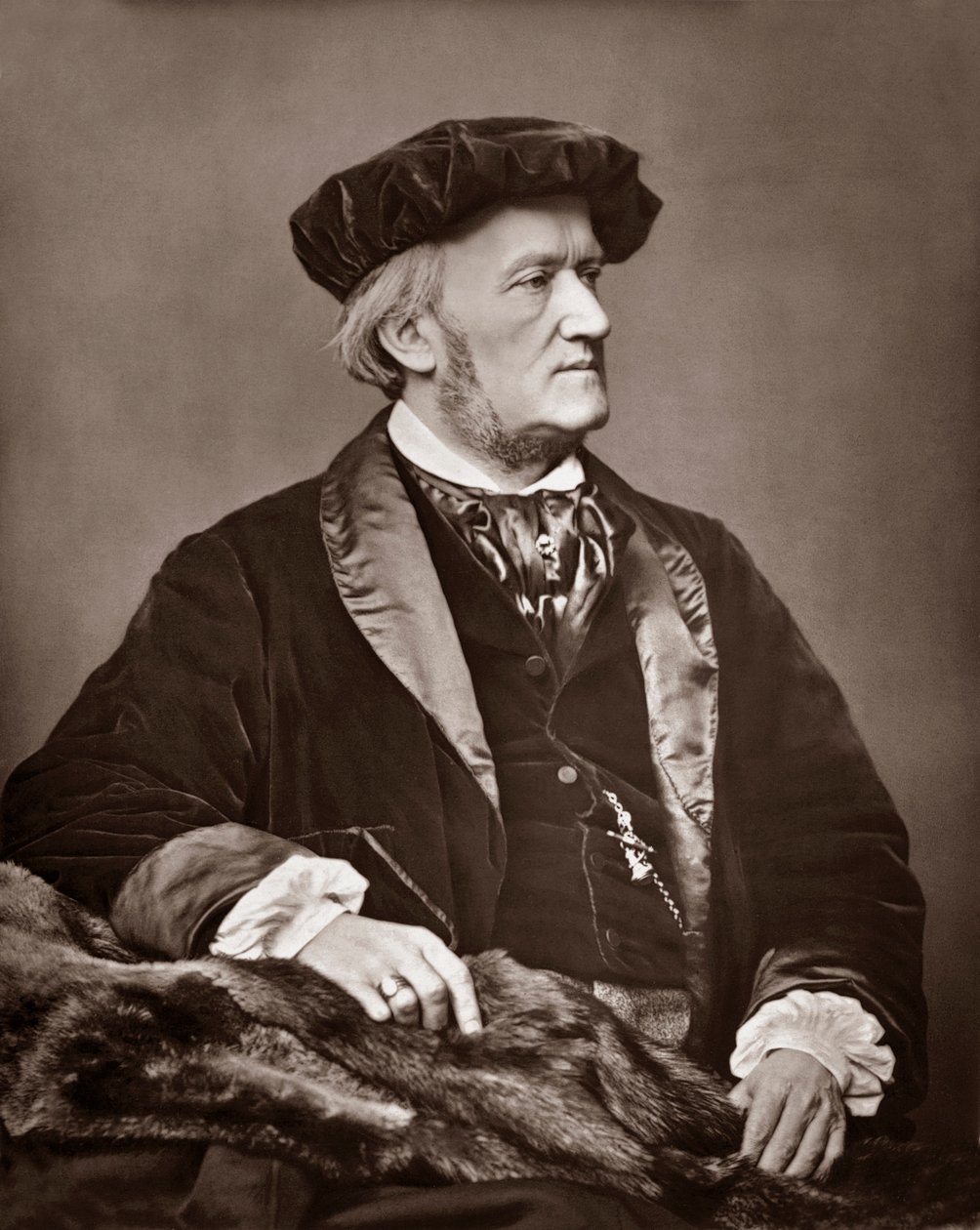 RICHARD WAGNER (1813-1883) tysk komponist. Portrettfoto av Unknown artist