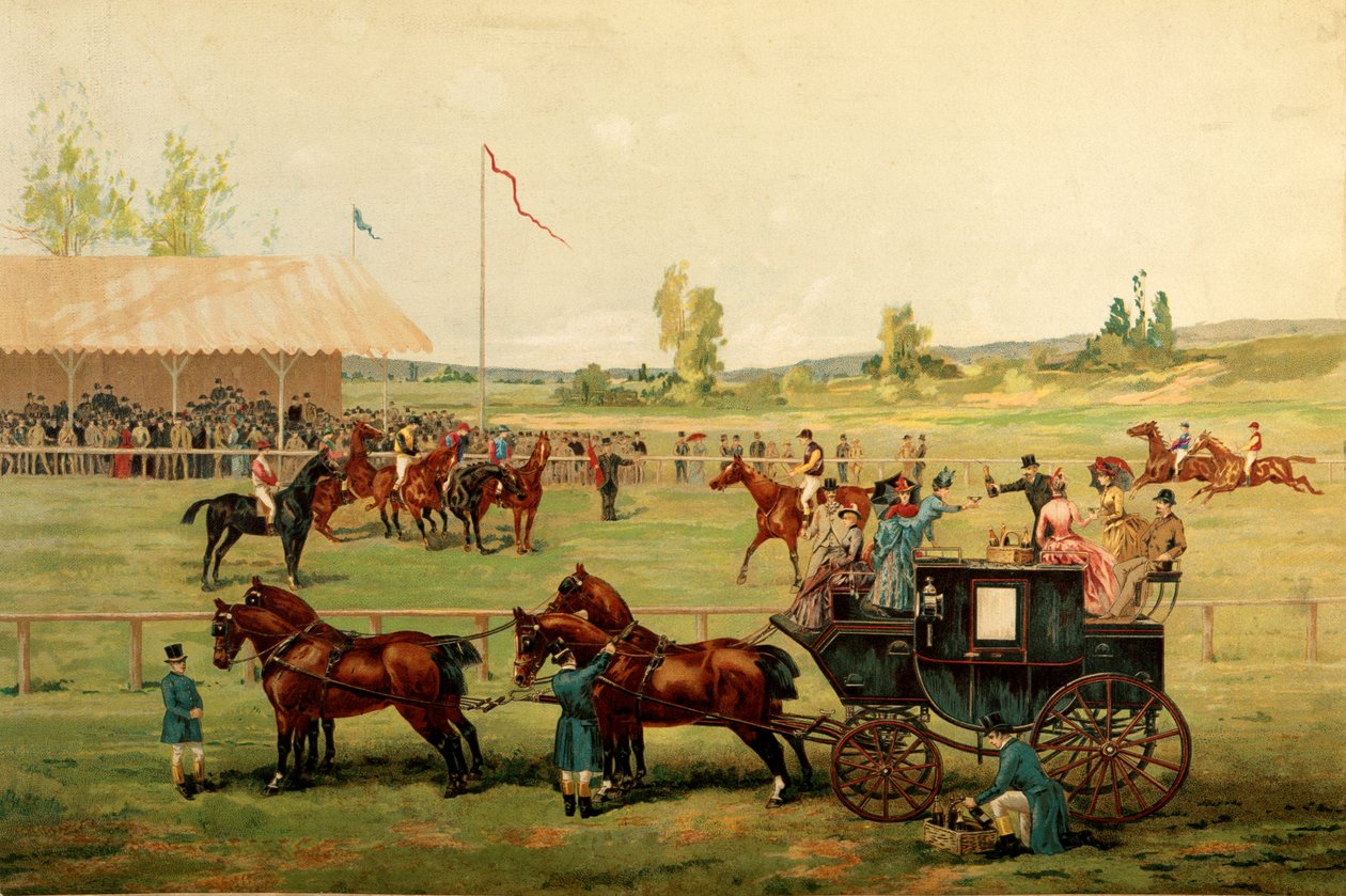 Race felter. Fargekromolitografi sent på 1800-tallet. Paris, dekorativ kunst av Unknown artist