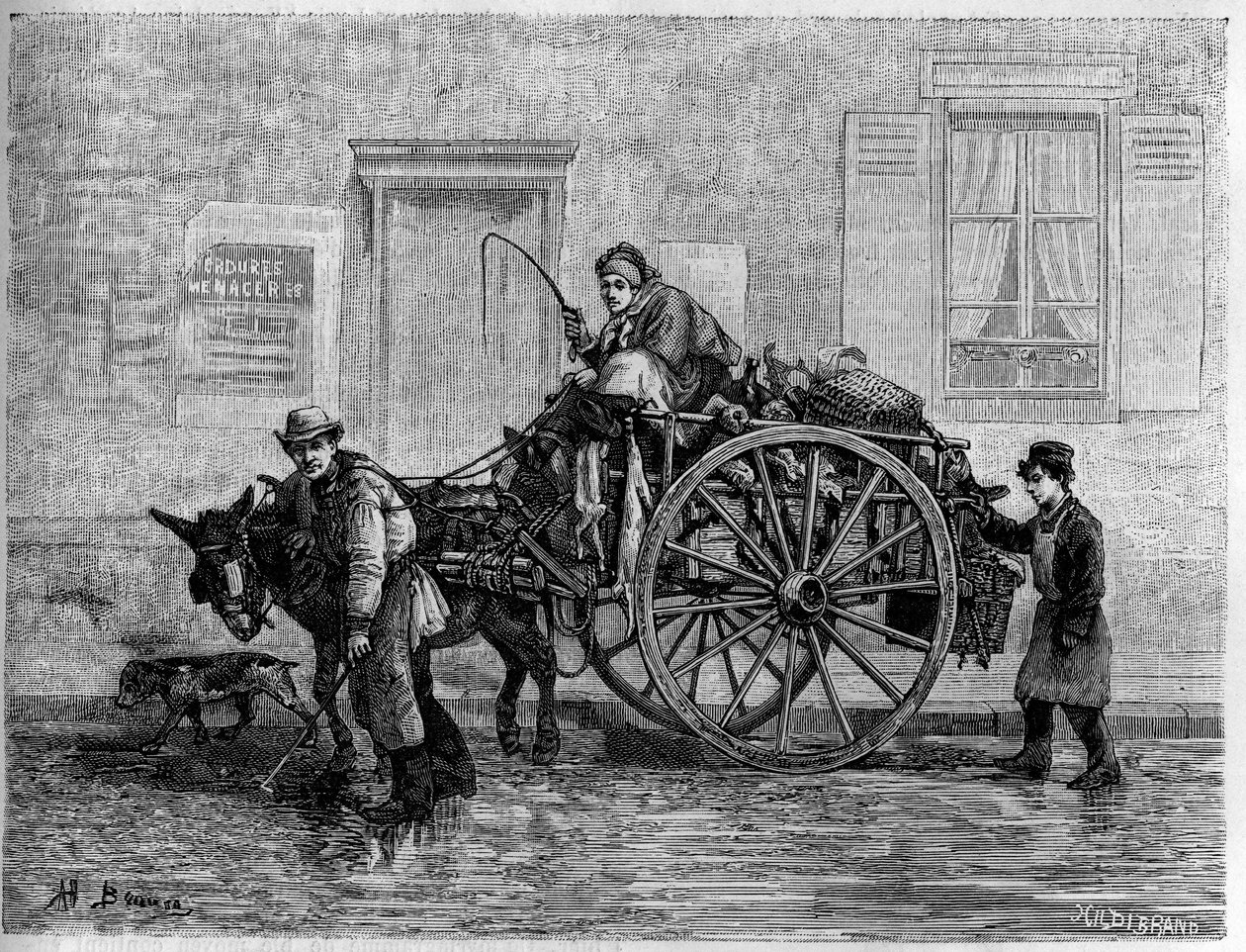 Rags: en chinker fille, av natur. Gravering i «The Journal of Youth»» av Unknown artist