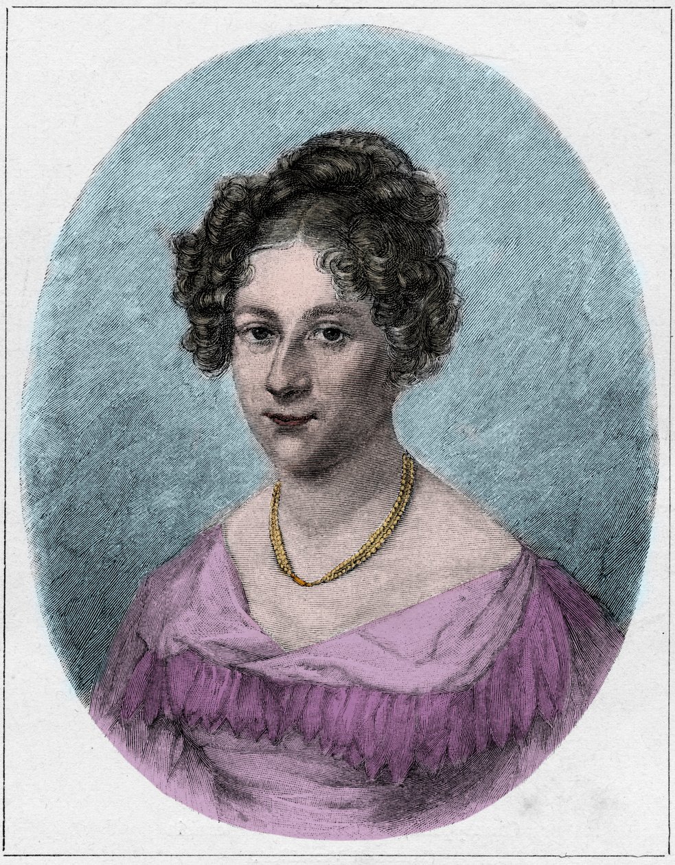 Rahel Varnhagen von Ense, nee Rahel Levin, called Rahel Robert or Robert-Tornow (Robert Tornow) (1771-1833), German writer of the period of romanticism av Unknown artist