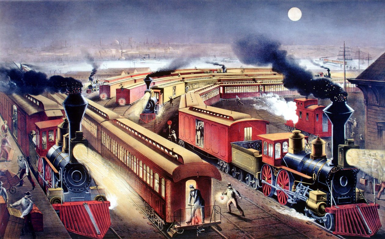 Jernbane i USA av Unknown artist