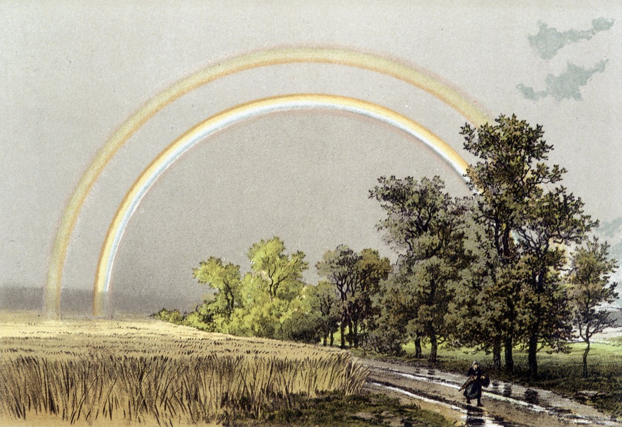 Rainbow - i "" Atmosfæren: beskrivelse av de store naturfenomenene"" av Camille Flammarion av Unknown artist