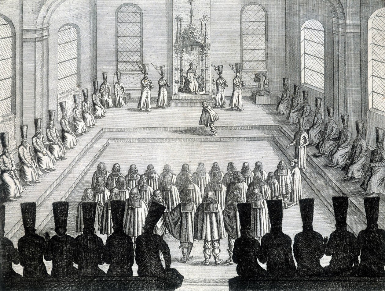 Mottakelse av ambassadørene i Holstein (Tyskland) i Moskva i 1632. av Unknown artist