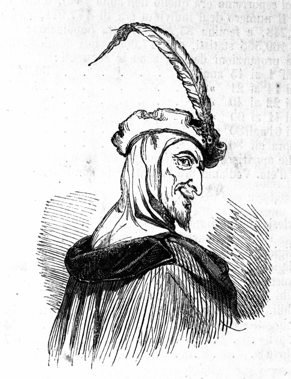 Representasjon av Mephistopheles (Mephisto), karakter av legenden om Faust. Gravering av 1800-tallet av Unknown artist