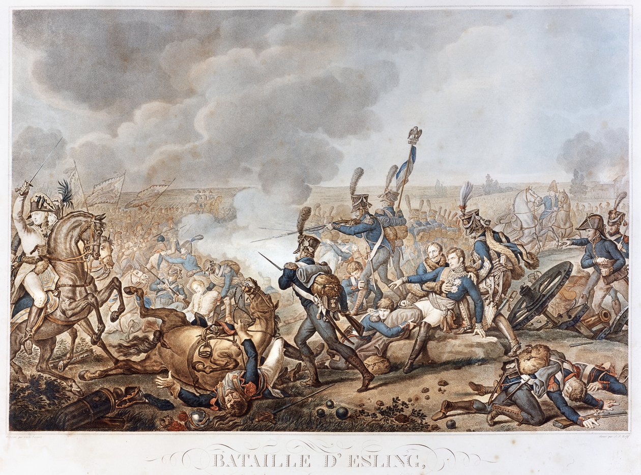 Representation of the Battle of Esling on May 22 av Unknown artist