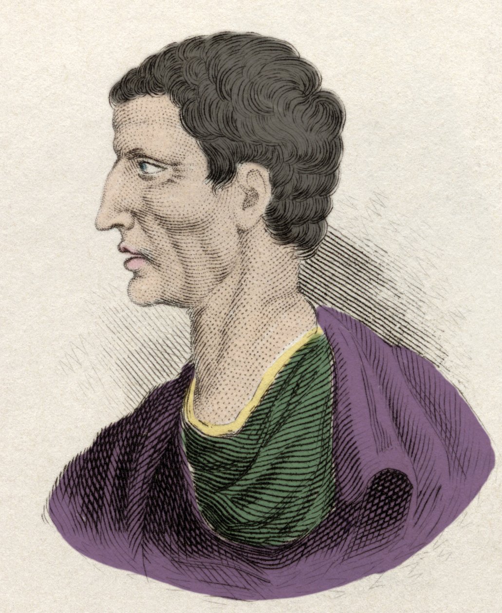 Representasjon av den romerske politikeren Lucius Cornelius Sulla (formann eller formann) (138-68 f.Kr.). Gravering fra 1800-tallet. av Unknown artist
