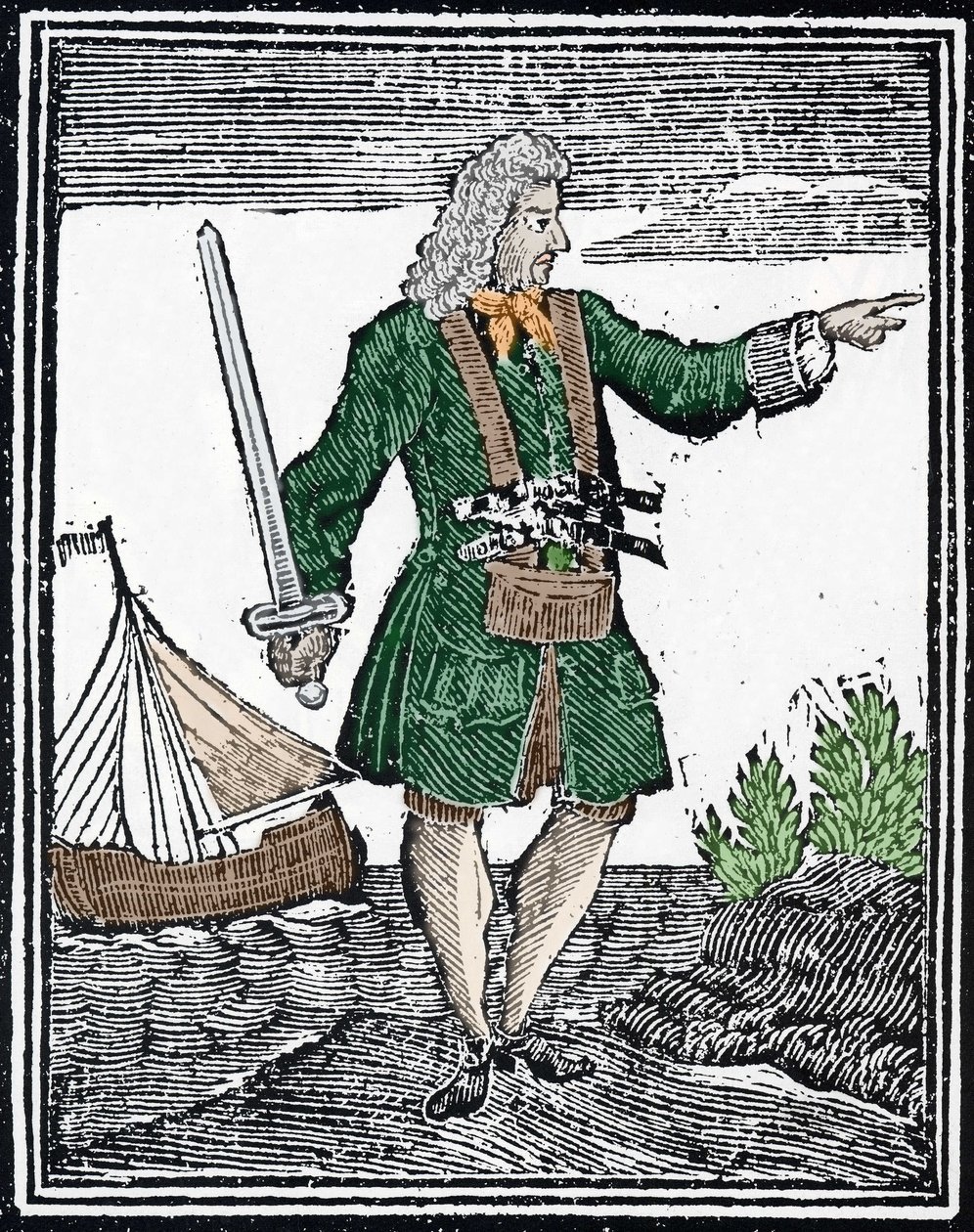Representasjon av piraten Charles Vane. av Unknown artist