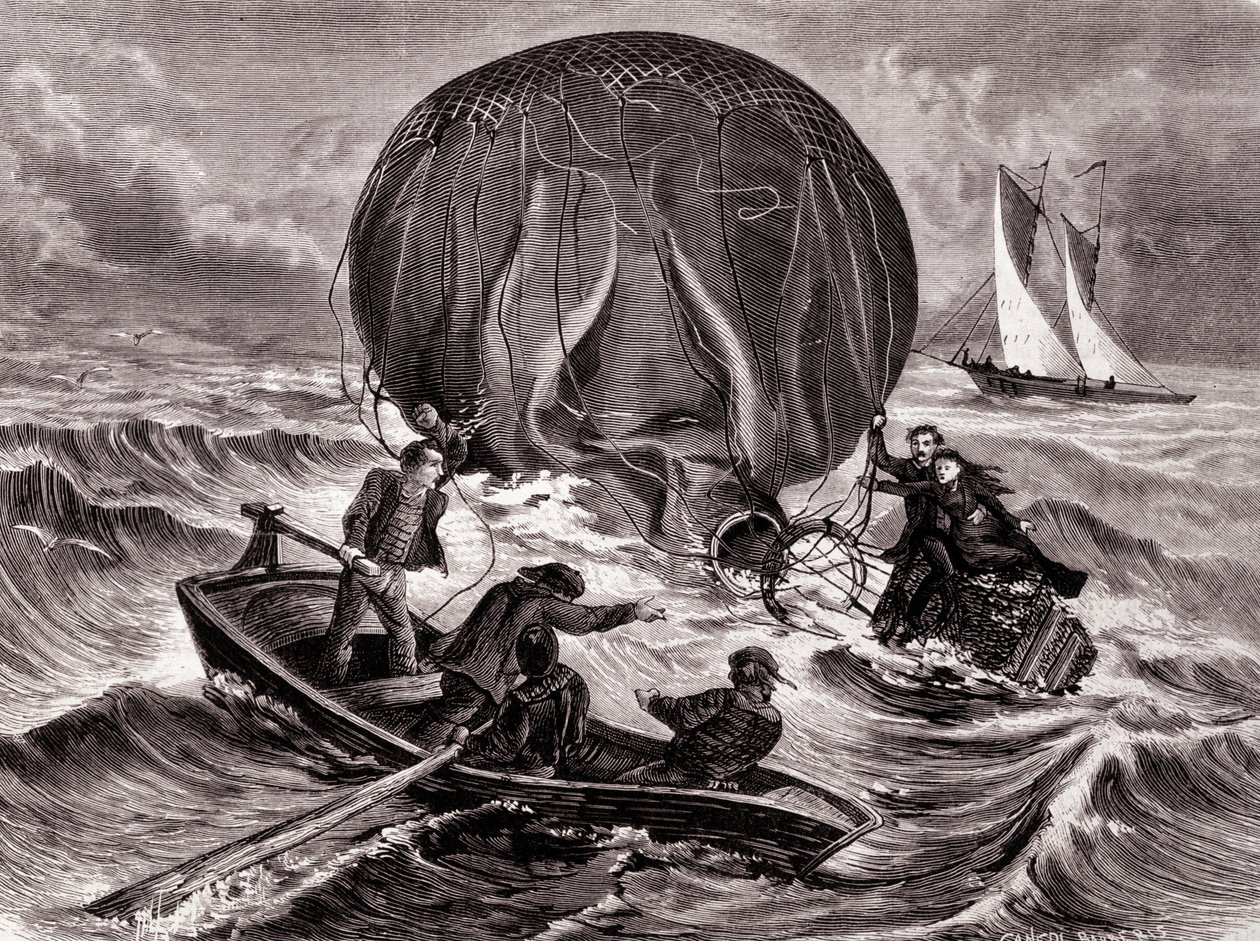 Rescue of the Habs ball, montert av Mr. and Mrs. Durouf. Forliste på kysten av England 1. september av Unknown artist