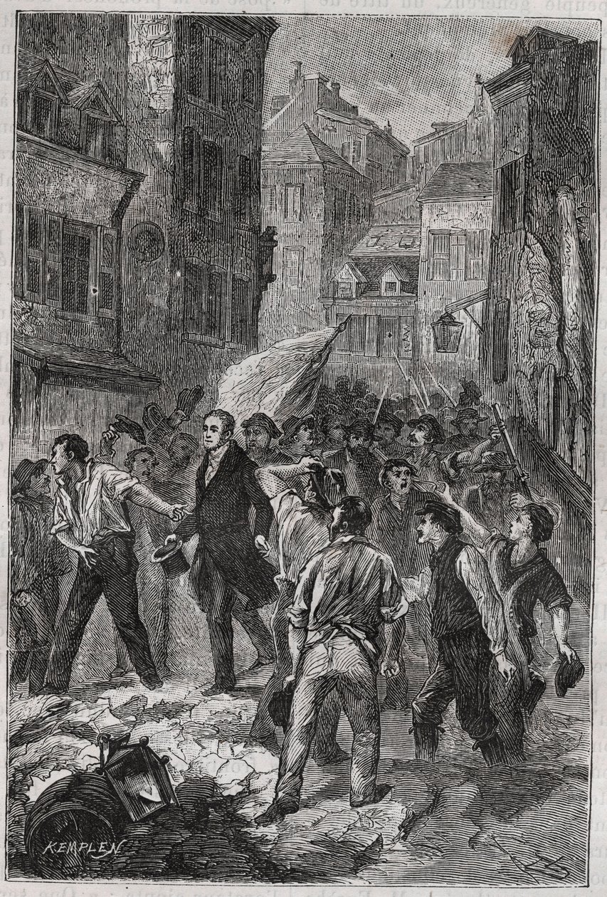Canuts opprør i Lyon i 1831 - Louis Bouvier-Dumolart (Dumolard) (Bouvier Dumolart) prefekt og stedfortreder Lyonnais løslatt av Unknown artist