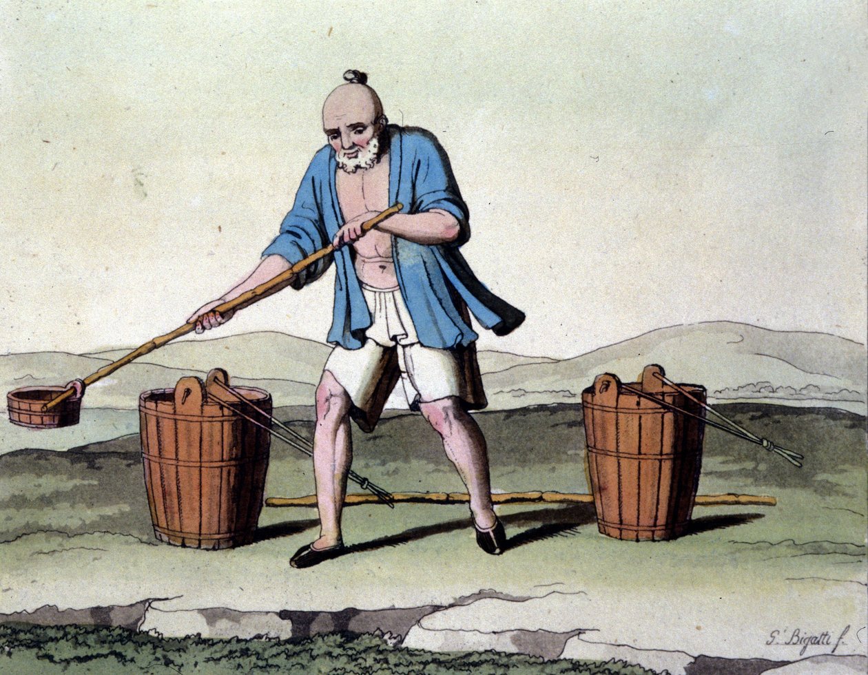 Risdyrking i Kina. 1800-tallstrykk. av Unknown artist