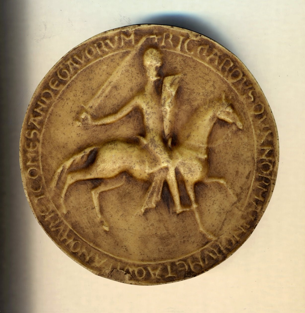 Richard I Løvehjerte (1157 - 1199) over en motstråle. av Unknown artist