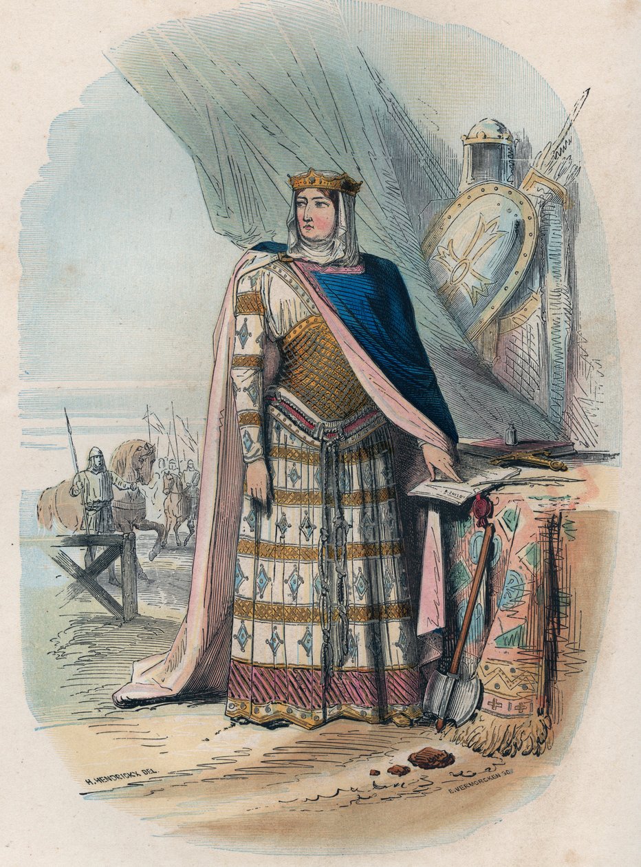 Richilde av Ardennene (eller Richilde av Provence) (ca. 845? 2. juni 910, Kongeriket Nedre Burgund) var den andre konsorten til Karl den skallede, kongen og keiseren av frankerne - Portrett av Richilde d