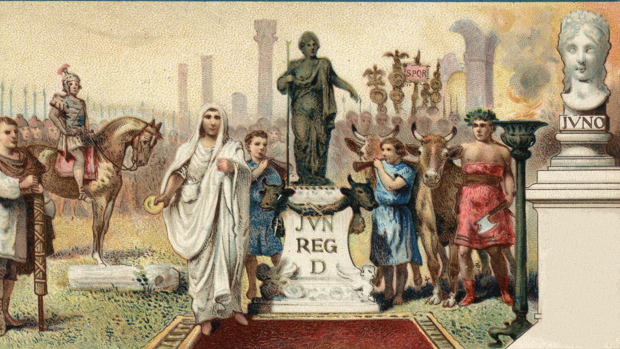 Romersk politisk system. Tribune de la plebe: Caius Sempronius Gracchus (Gaio (Caio) Sempronius Gracco) (154-122 f.Kr.), en romersk statsmann (kallenavnet "Les Gracques" med sin bror) opprettet for kolonien en ny by (Junonia) i Kartago. Kromolito av Unknown artist