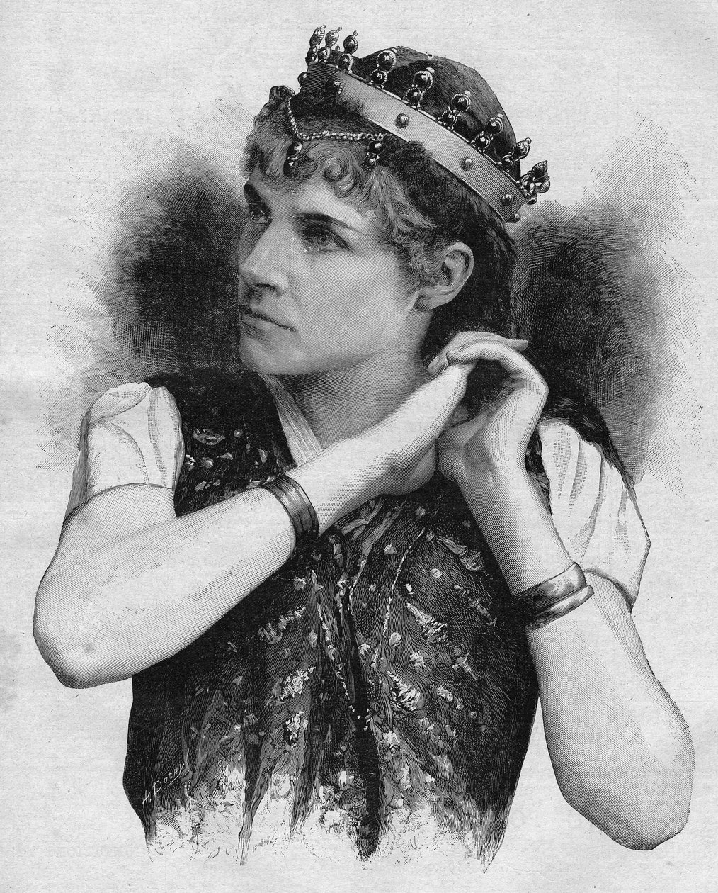 Rose Caron (1857-1930), French singer in the “Salammbo” by Louis Etienne Ernest Reyer in 1892. av Unknown artist