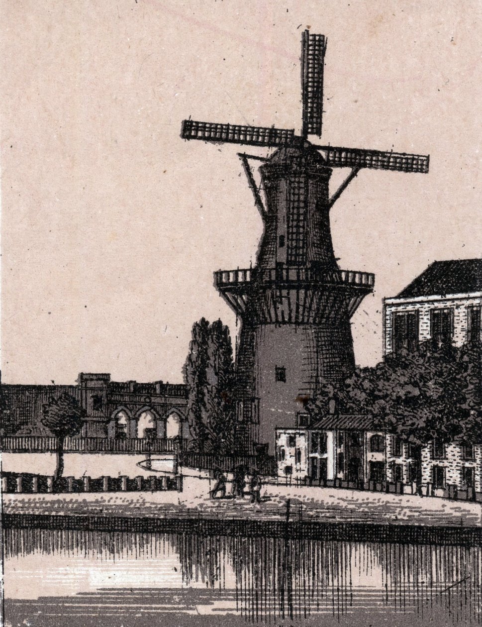Rotterdam, Holland: Dutch Windmill. in “” The world illustrates 168 views”” Undated (end 19th century) av Unknown artist