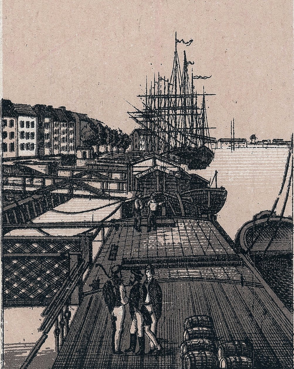 Rotterdam, Holland: utsikt over havnen i Bollwerk. i "" Verden illustrerer 168 visninger"" Udatert (slutten av 1800-tallet) av Unknown artist
