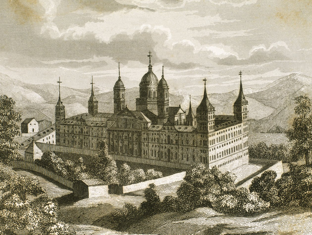 Det kongelige klosteret San Lorenzo de El Escorial, provinsen Madrid, Spania av Unknown