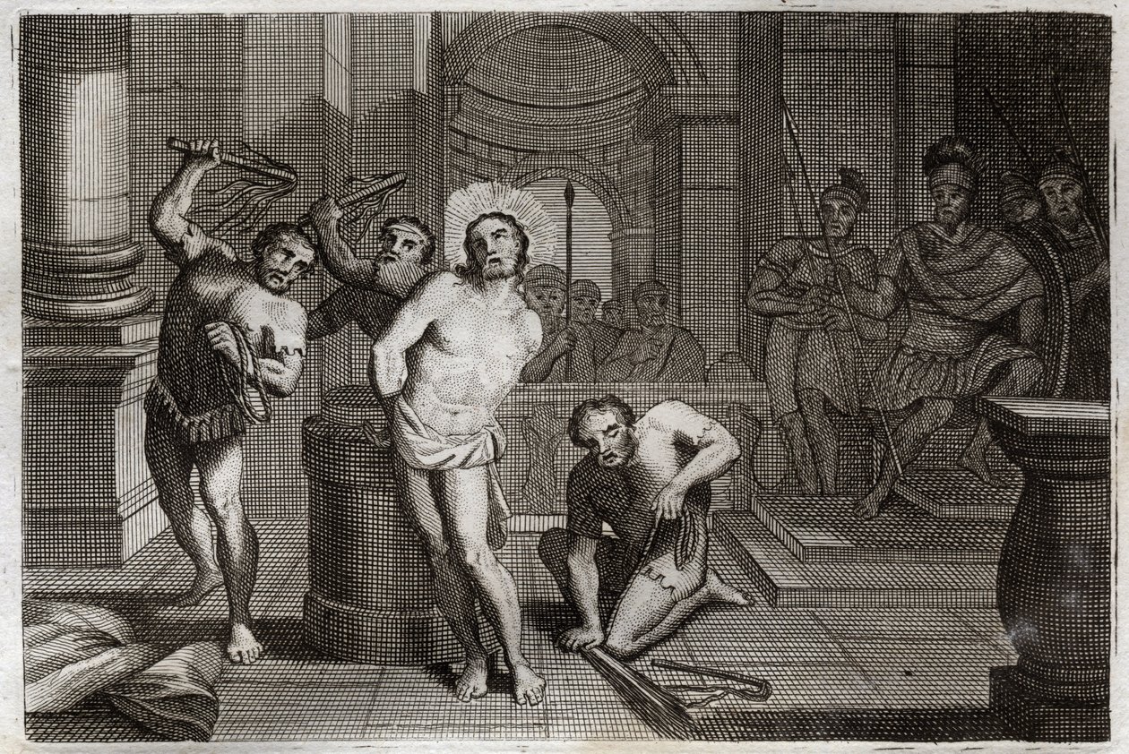 Royaumont Bibelen, Det nye testamente: Pisking av Jesus Kristus. Illustrasjon av 1811. av Unknown artist