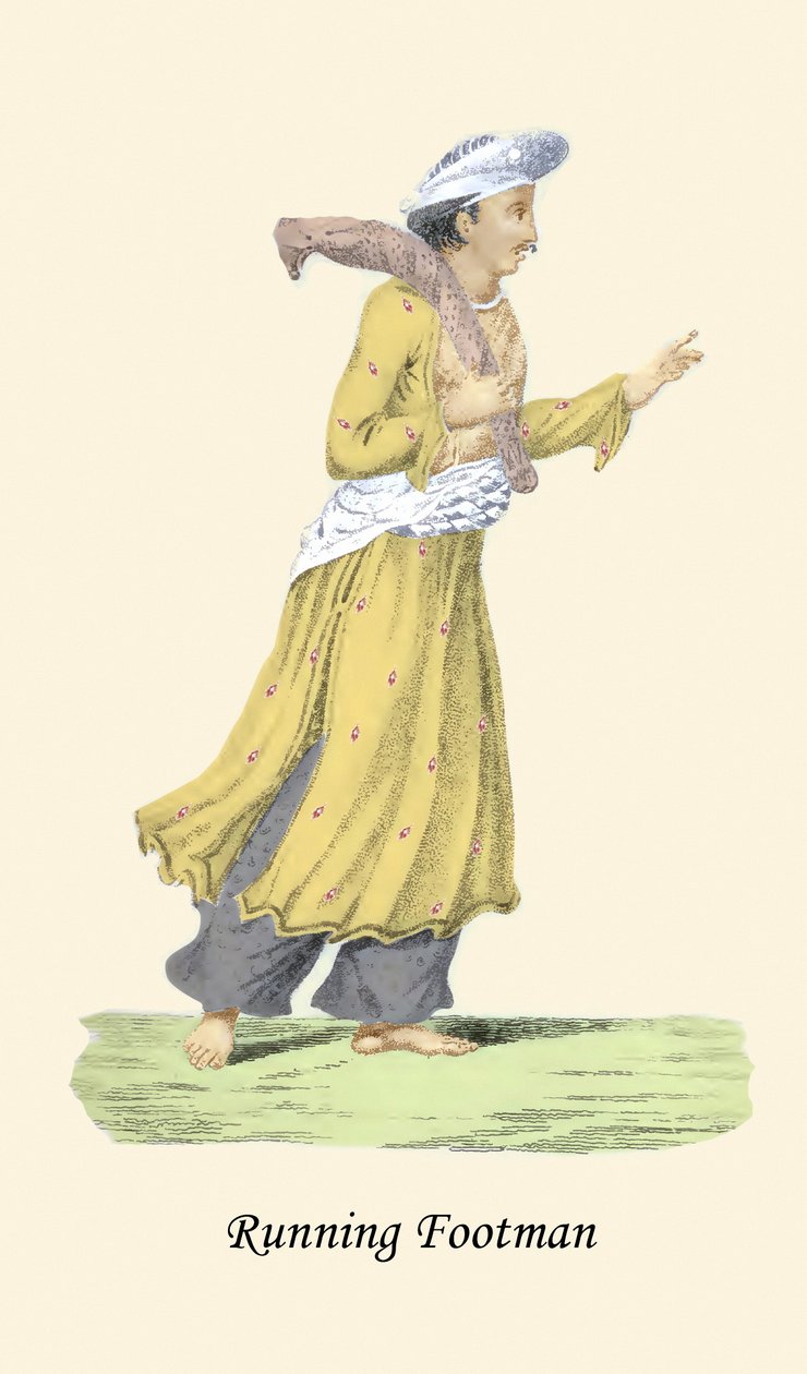 Løpende fotmann av Unknown Artist