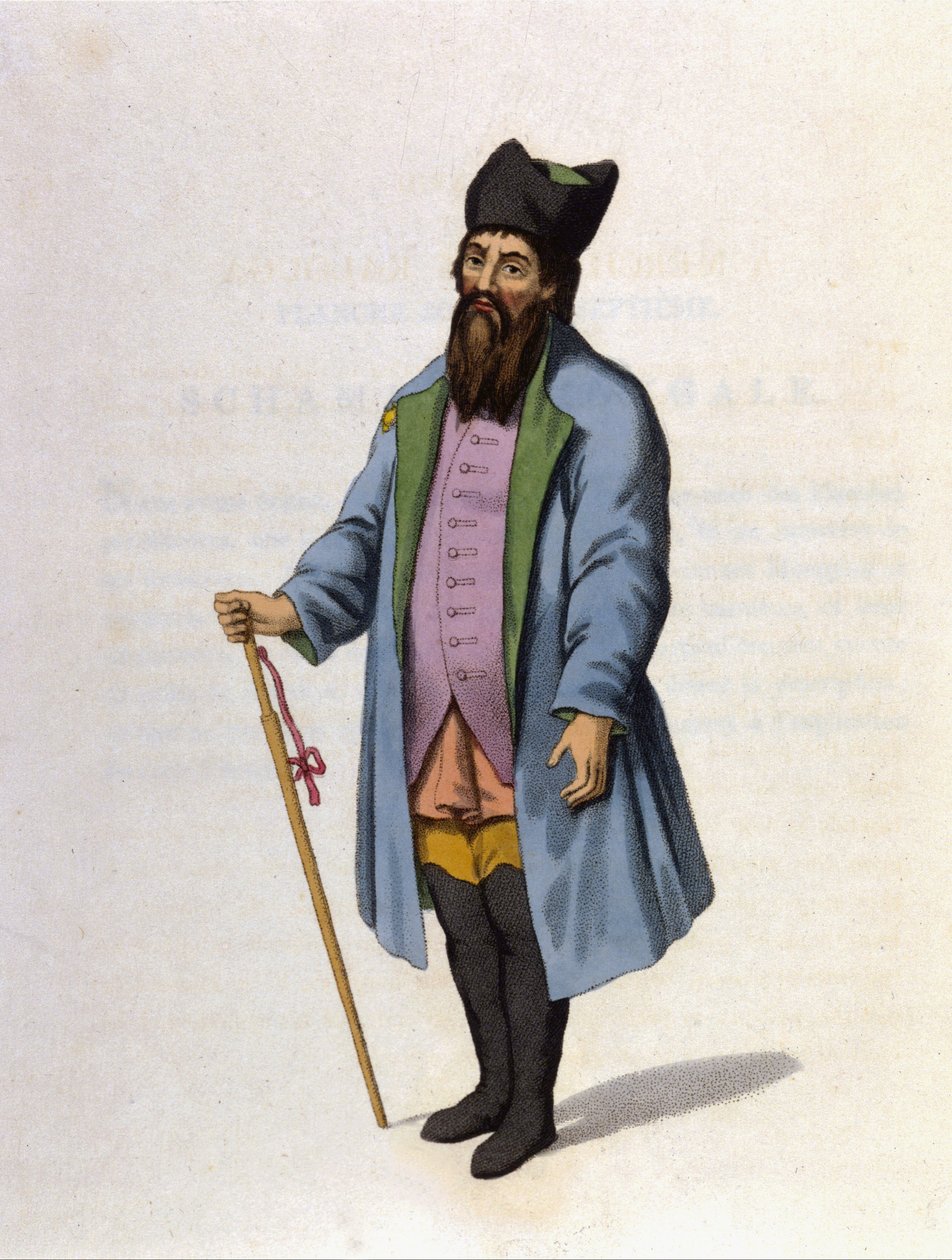Russisk kjøpmann av Kaluga. Gravering 1802. av Unknown artist