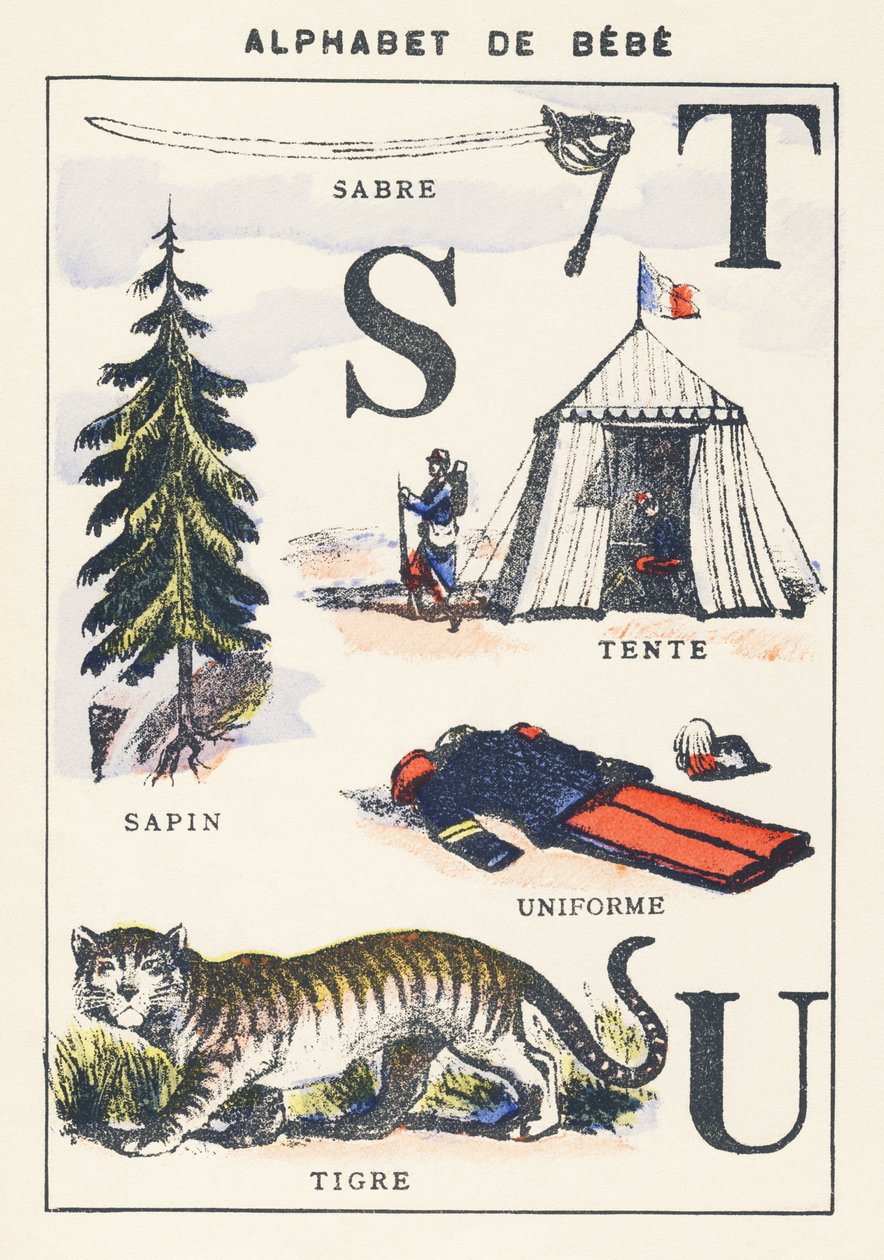 S T U: sabel, for, leie, tiger, uniform av Unknown artist