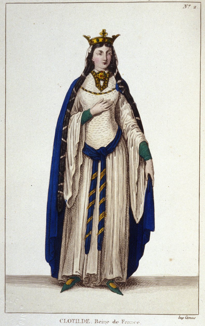 Saint Clotilde, dronningen av frankene (v. 475-545), kone til Clovis 1. av Unknown artist