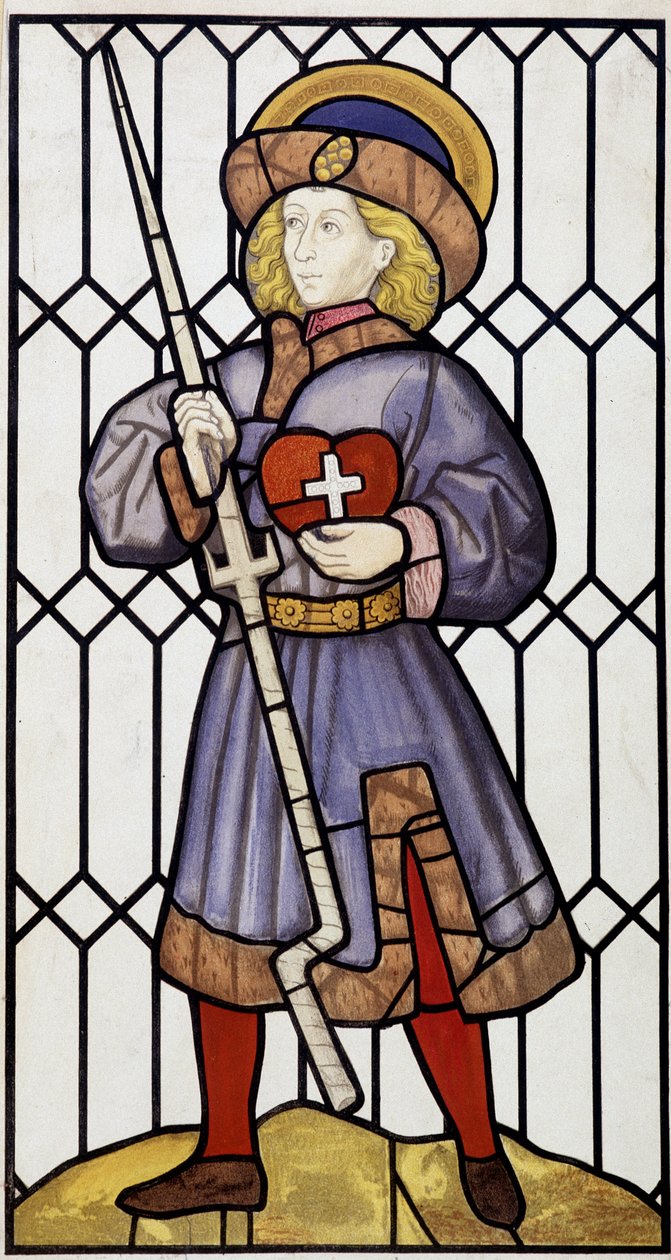 Saint Erasmus etter et glassmaleri i Saint Quentin av Unknown artist