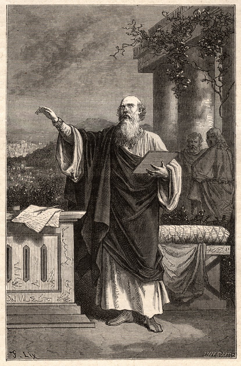 Saint Irenee de Lyon (den hellige Irenaeus av Lyon) (130-202) - av Unknown artist